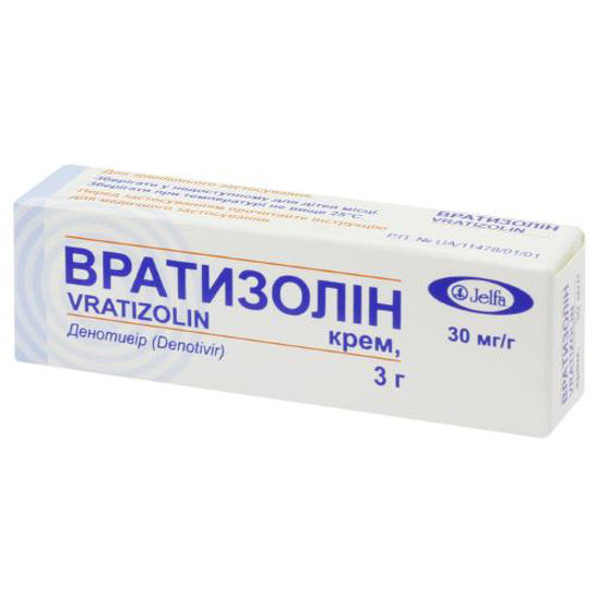 Вратизолін крем 30 мг/г 3г